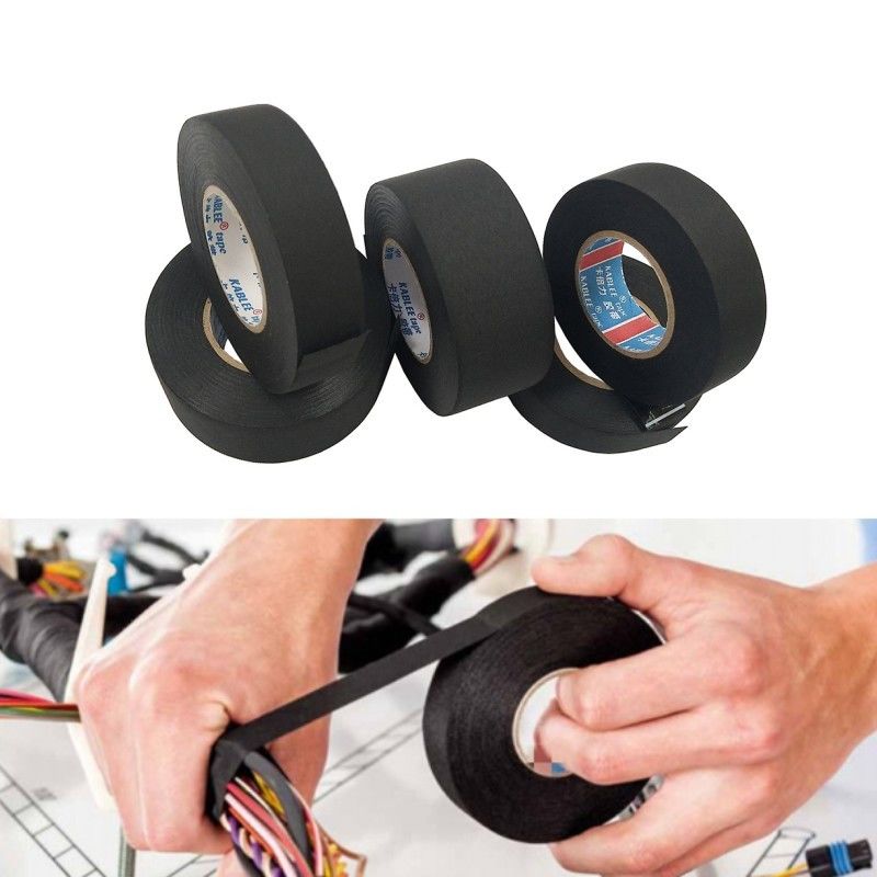 Abrasión automotriz modificada para requisitos particulares del color del negro de la cinta del abrigo del alambre resistente