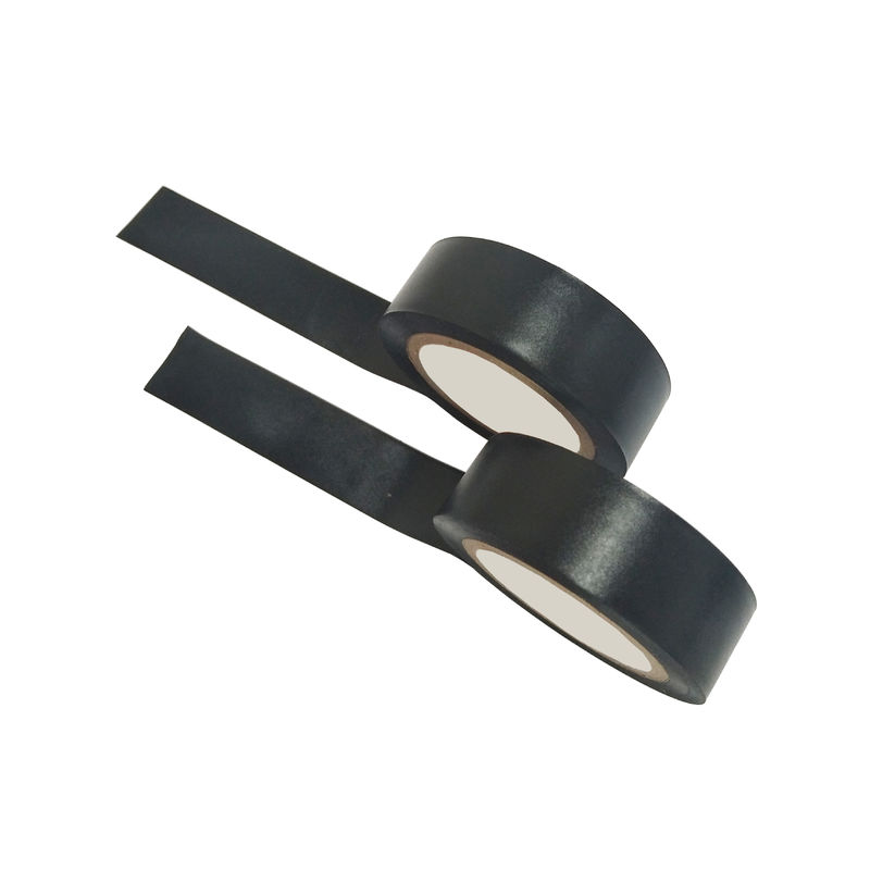 Anchura resistente química durable negra de la cinta de PVC del aislamiento del color 38m m 50m m