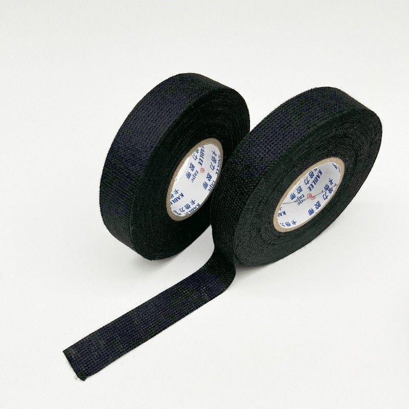 Cintas de tejido de lana de color negro de ancho de 19 mm y 25 mm para protección de arneses de alambre automotriz